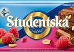 Шоколад молочний Studentska pecet з малиною, арахісом і шматочками мармеладу Чехія 170г