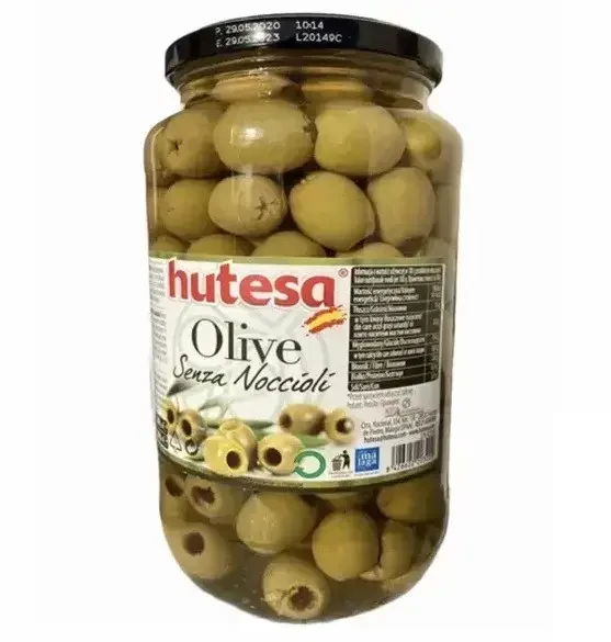 Оливки зелені без кісточки Hutesa Oliwki Senza Noccioli 900 г Польща