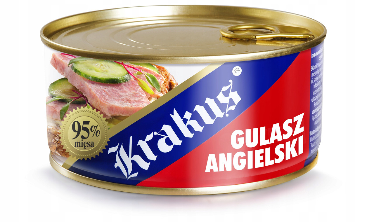 Гуляш свинячий Англійська Krakus Gulasz Angieliski 95% м'яса 300г Польща
