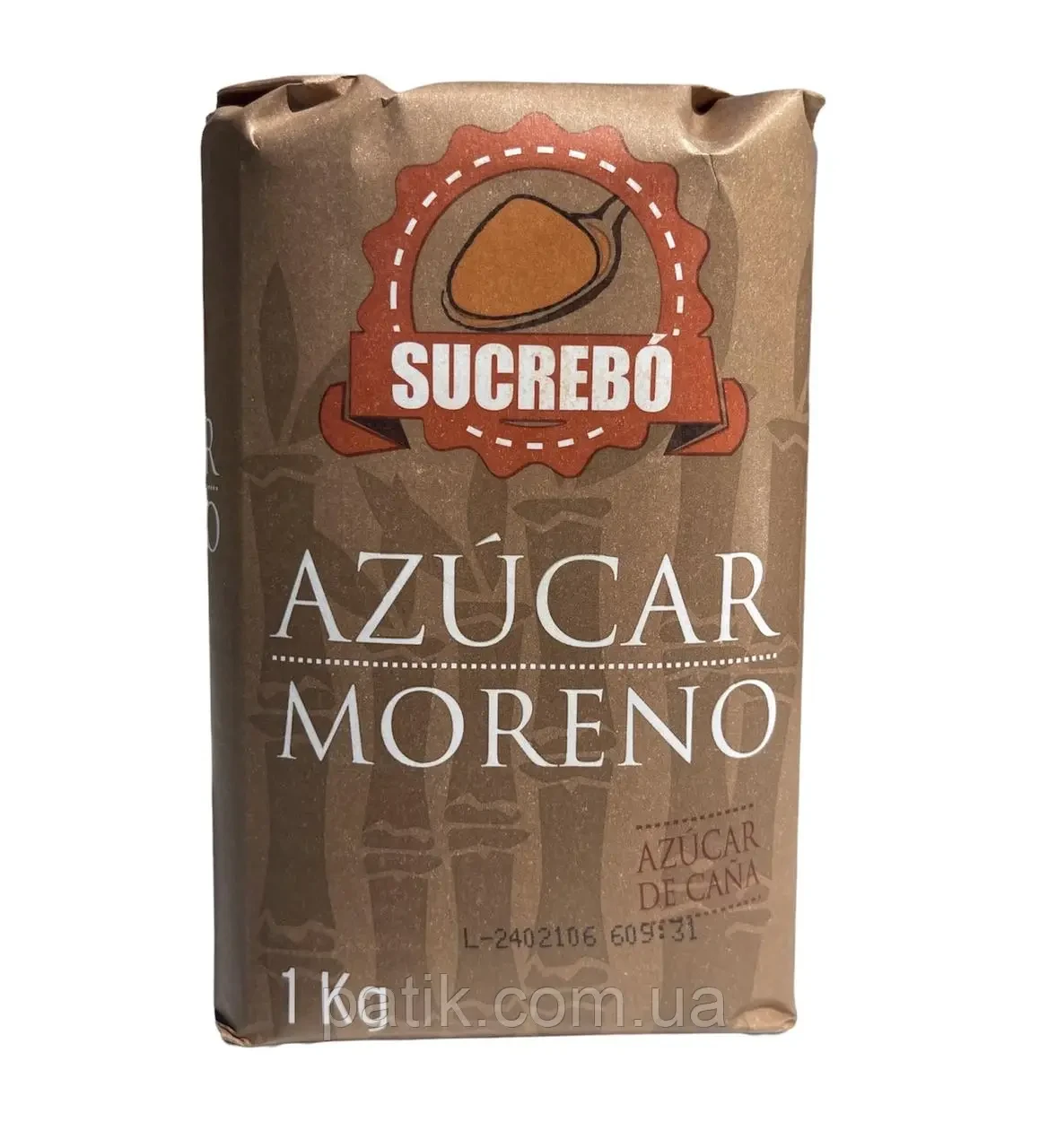 Цукор тростинний коричневий Sugrebo Azucar Moreno 1кг Іспанія