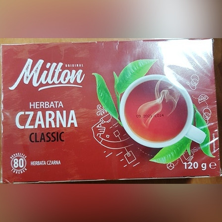 Чай чорний зі смаком лимона Milton (80 шт.) 120 г Польща