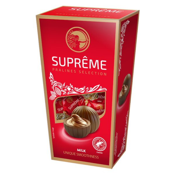 Цукерки шоколадні Преміумкласу з Молочним-Кремом Supreme Pralines Selection 150 г Польща