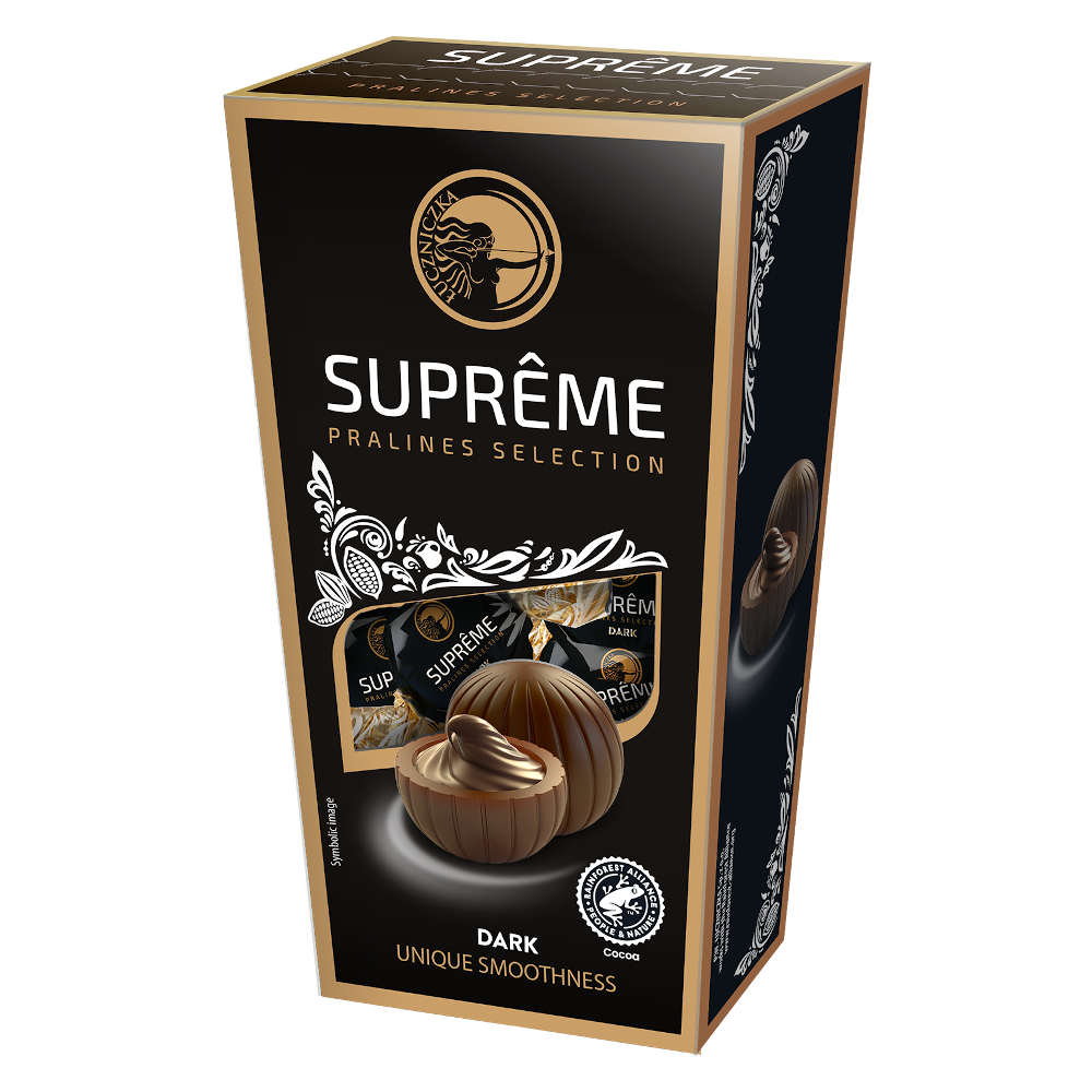 Цукерки шоколадні Преміумкласу з темним Какао-Кремом Supreme Pralines Selection 150 г Польща