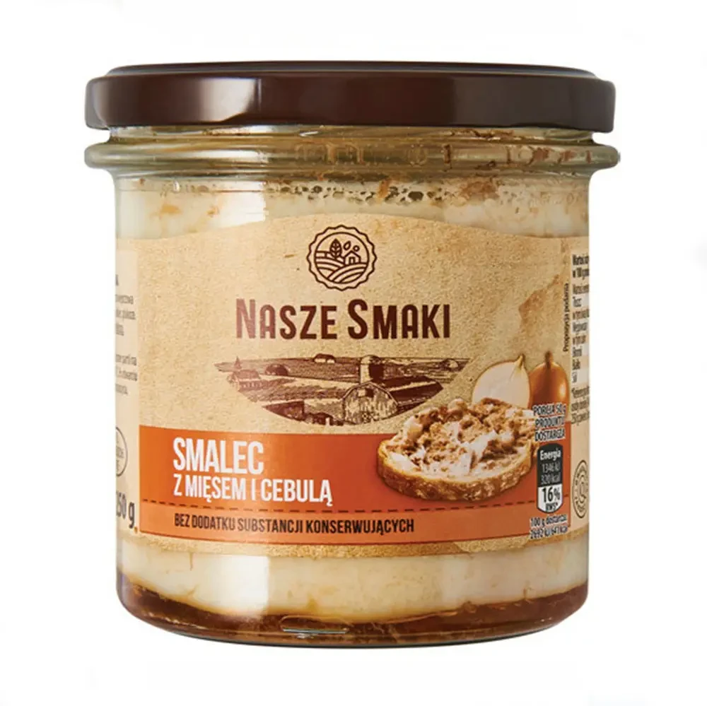Смалец с мясом и луком Nasze Smaki Smalec z cebulą i mięsem 250г Польша