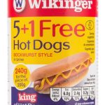 Сосиски копчені з м'яса птиці та свинини в розсолі Wikinger Hot Dogs 380г/240г Німеччина