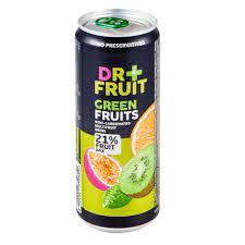 Напій негазований мультифруктовий 21% соку Dr+ Fruit з/б 0.33 л Польща