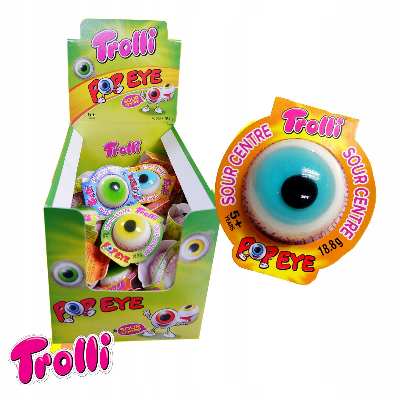 Желейні цукерки Очі Trolli Pop Eye 18.8г Німеччина