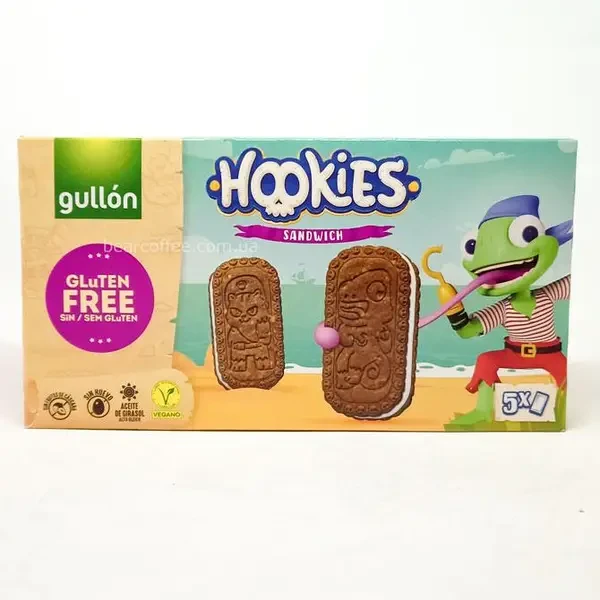 Печиво — сендвіч Пірати БЕЗ ГЛЮТЕНА, ОРЕХІВ І ЯІЦ Gullon Hookies Sendwich (5x46г) 230 г Іспанія