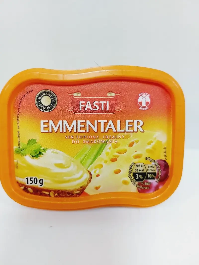 Сир плавлений Емунталер Fasti Emmentaler 150г Польща