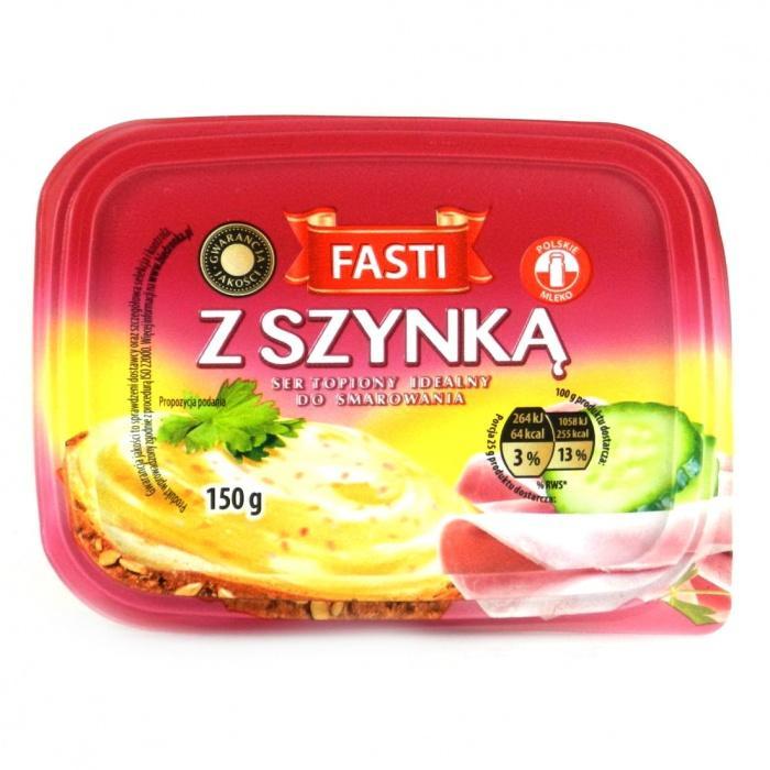 Сир плавлений із шинкою Fasti Z Szynka 150г Польща
