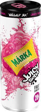 Напій сильногазований із соком і зі смаком малини MARKA JUICY SODA 250 мл ж/б Угорщина