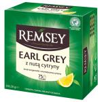 Чай чорний Сивий Граф з бергамотом та лимоном Remsey Earl Grey (75х1,75г) 131,25г Польща