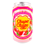 Напій газований зі смаком полуниці з вершками Chupa Chups Strawberry&Cream 345 мл ж/б Корея