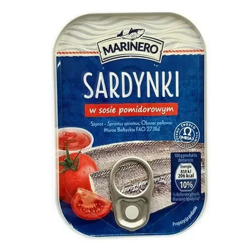 Сардинки у томатному соусі Marinero Sardynki w sosie pomidorowym 110г Польща