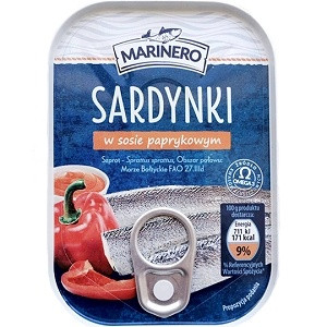 Сардинки у перцевому соусі Marinero Sardynki w sosie paprykowym 110г Польща