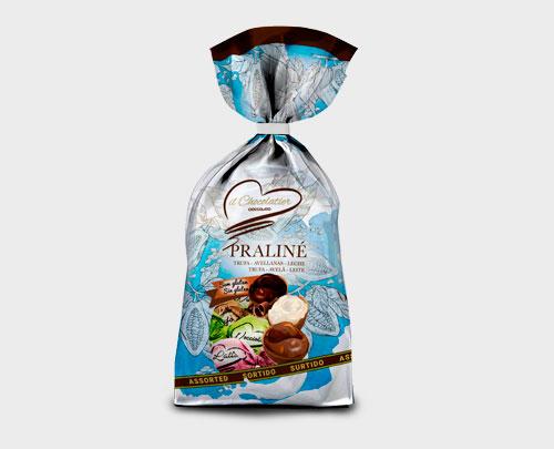 Цукерки праліне з молочного шоколаду Асорті БЕЗ ГЛЮТЕНУ Eurochoc il Chocolatier Praline Assorted 225г Іспанія