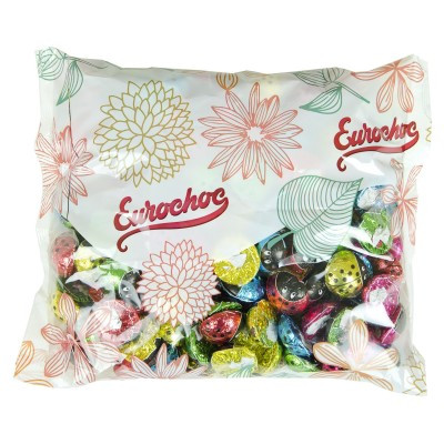 Цукерки з молочного шоколаду Асорті БЕЗ ГЛЮТЕНА Eurochoc Esferas Doble Fleco 1кг Іспанія