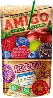 Сік лісові ягоди Amigo Very Berry 200 мл Македонія