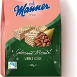 Вафлі Зимовий Міраж зі смаженим мигдалем Manner Winter Gluck Gebrannte Mandel 200г Австрія