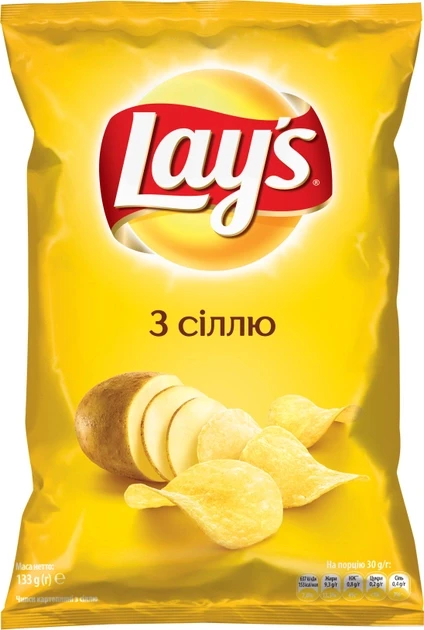 Чіпси картопляні з сілью Lay's 120г Україна