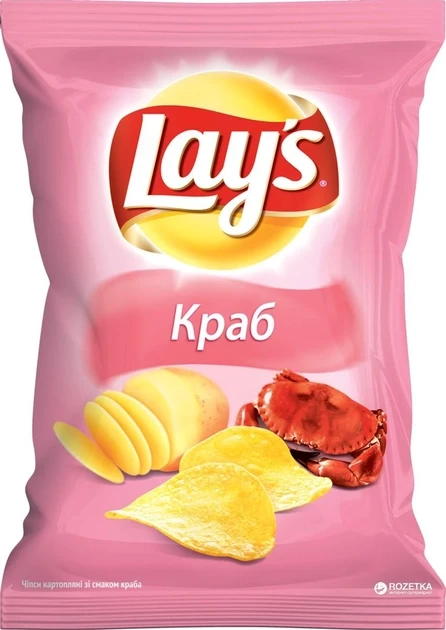 Чіпси картопляні зі смаком краба Lay's 120г Україна