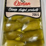 Оливки зелені фаршировані сиром у соняшниковій олії Osman Chees Stuffed products 200 г Туреччина