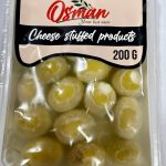 Оливки зелені фаршировані сиром у олії Osman Chees Stuffed products 200г Туреччина