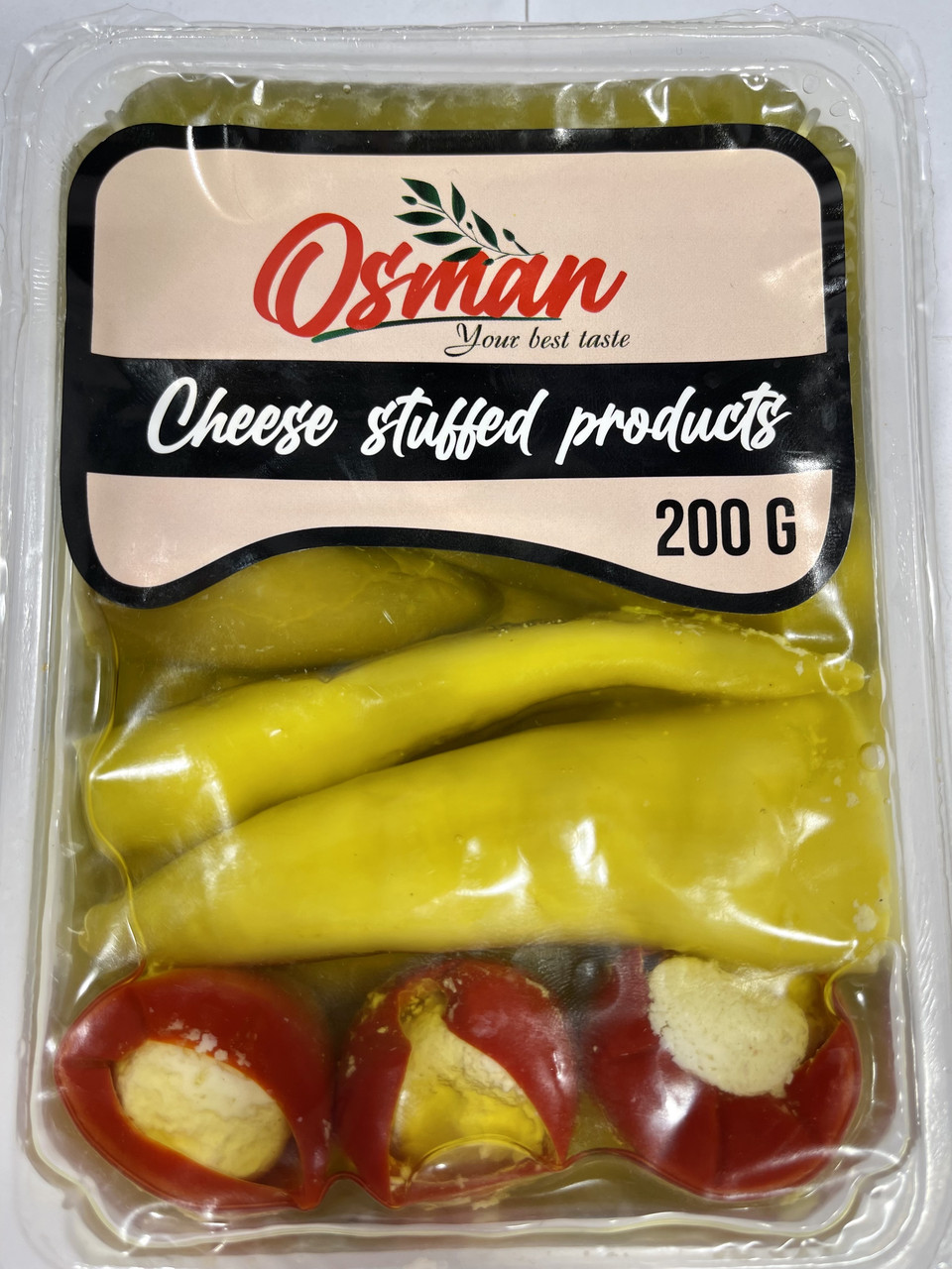 Мікс перець фаршированих сиром 3 різновиди в соняшниковій олії Osman Chees Stuffed products 200 г Турц