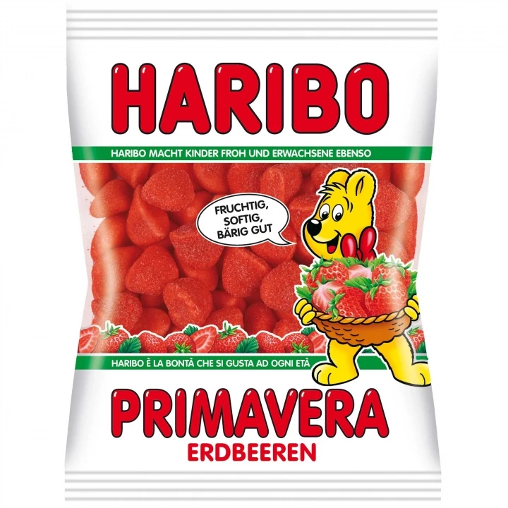 Желейні цукерки Полунички Haribo Primavera Erdbeeren Німеччина 175 г