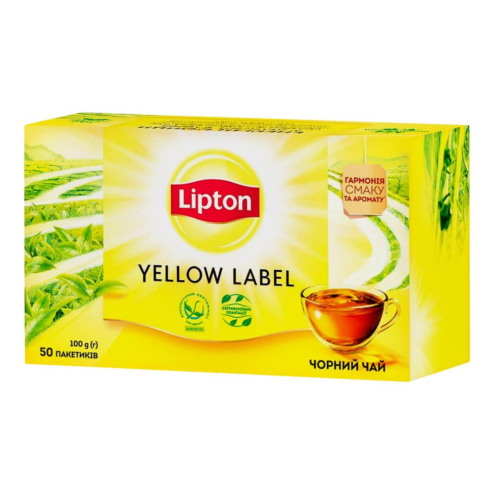 Чай чорний ароматний пакетований Lipton (50 пакетиків х 2г) 100г Польща