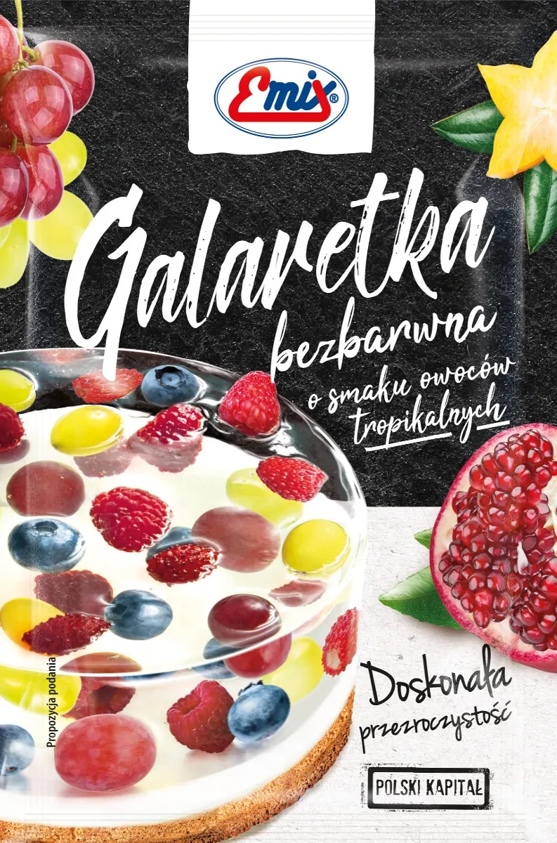Залі прозоре зі смаком тропічних фруктів Emix Galaretka 79 г Польща