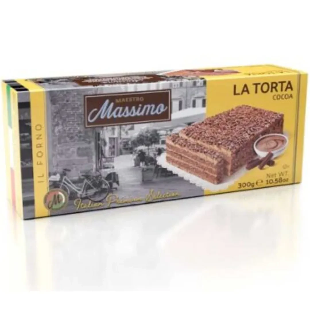 Торт з какао-кремом Maestro Massimo La Torta Cocoa 300г Італія