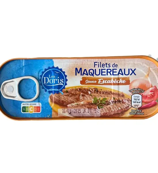 Філе макрелі у гострому соусі Ескабечі Les Doris Filets Maquereaux 169г Франція