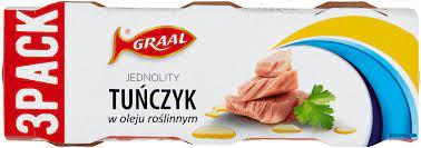 Тунець у воді Graal Jednolity Tunczyk w woodzie (3x80г) 240 г Польща