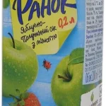 Сік Персиково-Полуничний з м'якоттю Добра Ранок 0,2 л