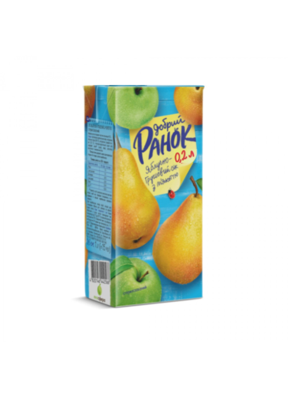 Сік Яблучно-грушевий з м'якоттю Добра Ранок 0.2л
