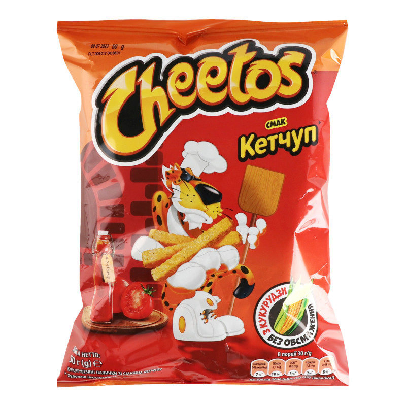 Палички кукурудзяні зі смаком кетчупу Cheetos 50 г Україна