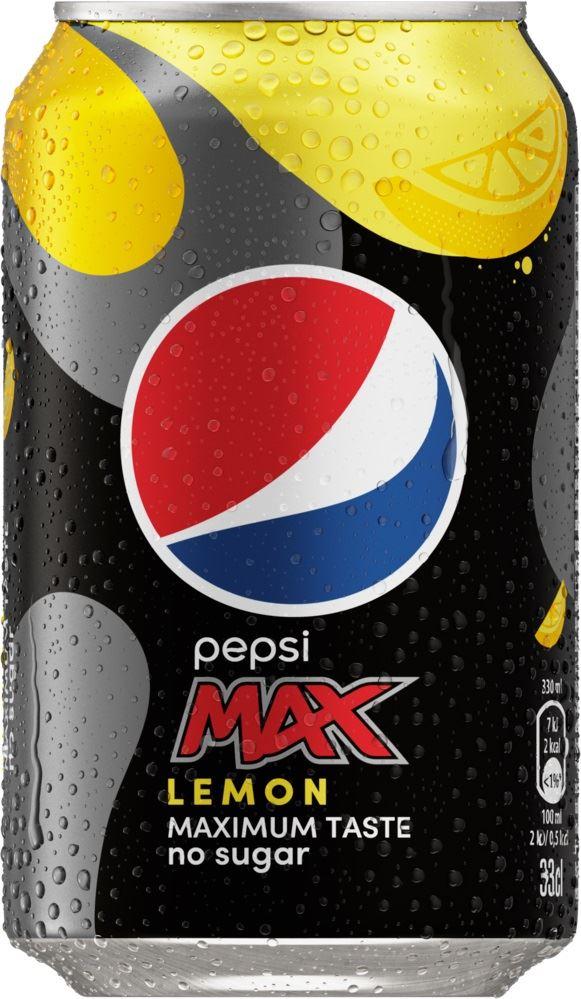 Напій сильногазований БЕЗ ЦУКРУ зі смаком лимону Pepsi Max Lemon 330 мл Данія