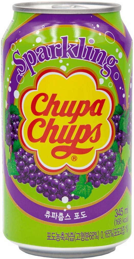 Напій газований зі смаком винограду Chupa Chups Grape 345 мл ж/б Корея