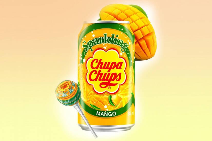 Напій газований зі смаком манго Chupa Chups Mango 345 мл ж/б Корея