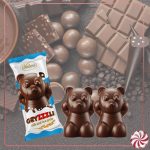 Шоколадні цукерки Ведмедик Гризлі Vobro Gryzzli 1кг (58-60шт) Польща