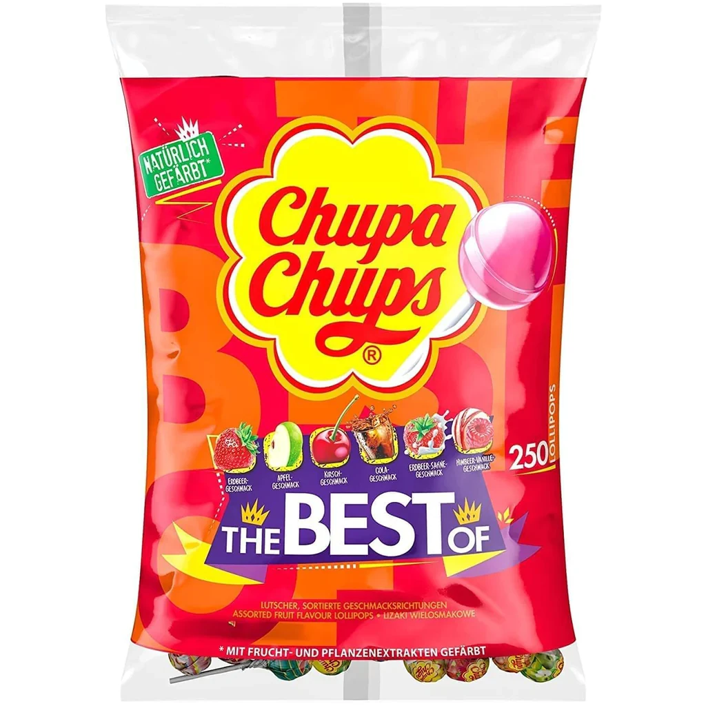 Цукерки на паличці Чупа Чупс чотири смаки Chupa Chups 3 кг (250шт) Іспанія