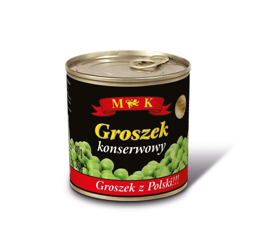 Зелений горошок консервований M&K 240/400 г Польща