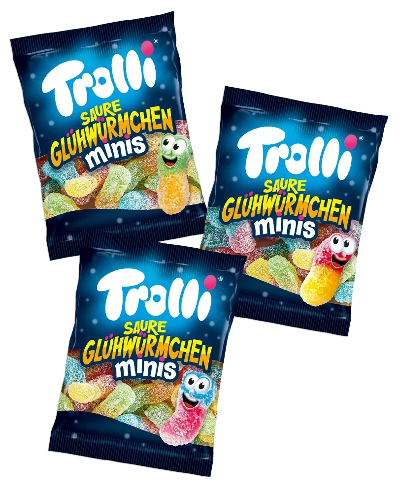 Желейні цукерки Кислі Світлячки Trolli Saure Gluhwurmchen 10 г Німеччина