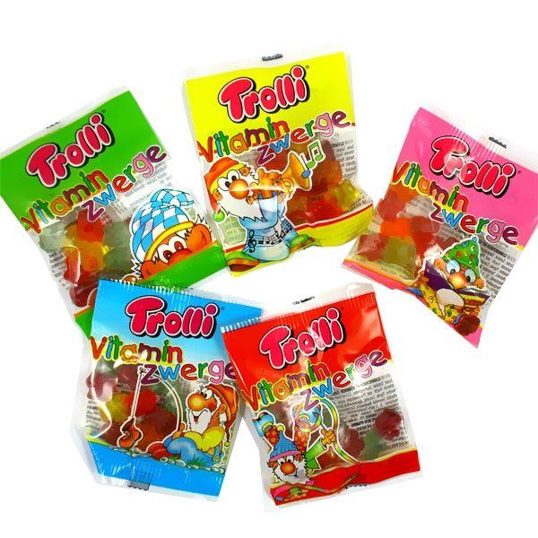 Желейні цукерки Без глютену Вітамінні Карлики Trolli Vitamin Zwerge 10 г Німеччина