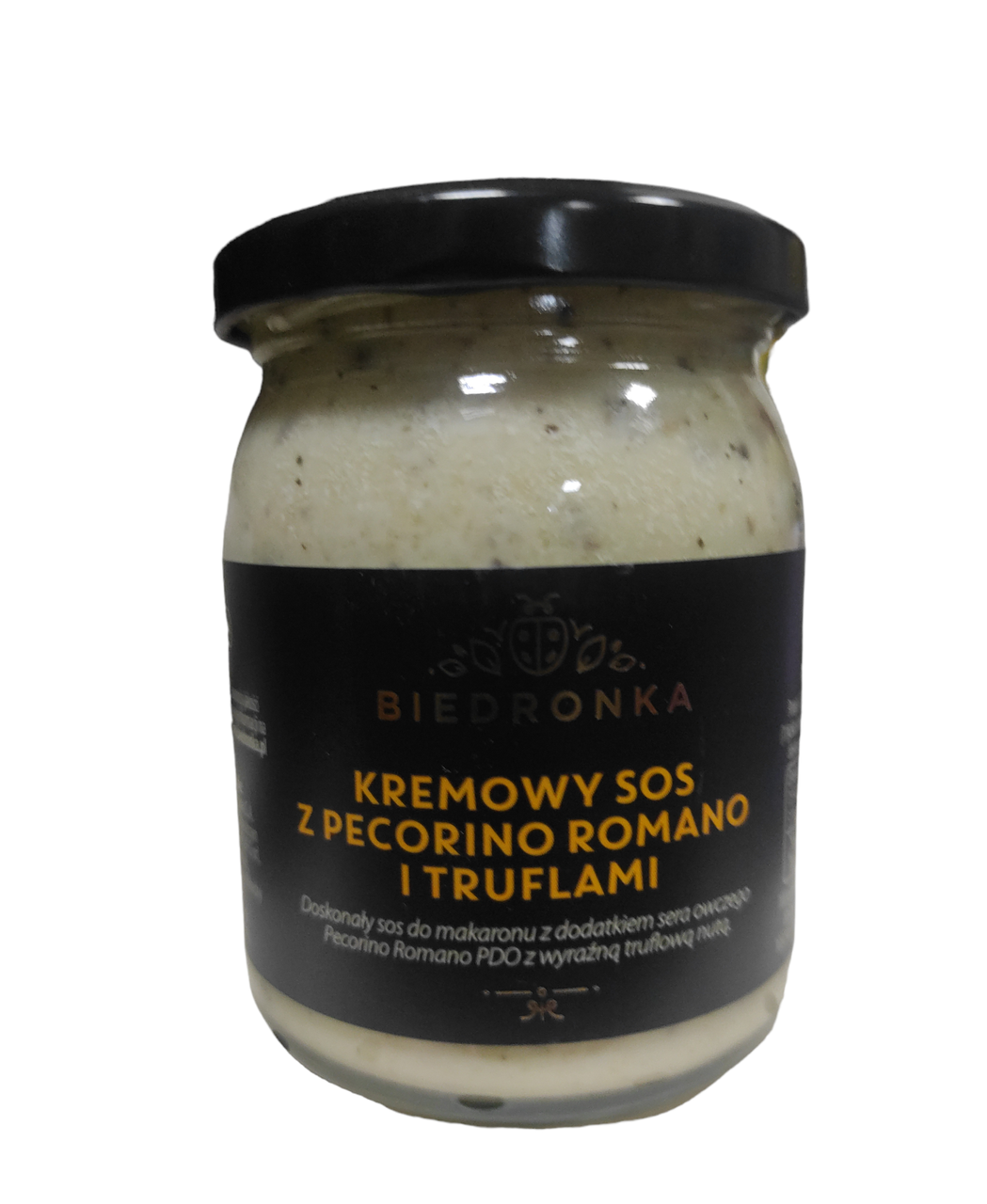 Соус вершковий із чорними трюфелями Biedronka Kremowy Sos z Pecorino Romano i Truflami 180г Польща