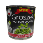 Зелений горошок консервований M&K 240/400 г Польща