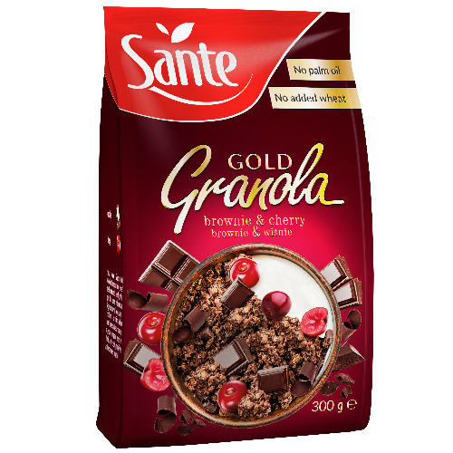 Гранола (Мюслі) з брауні та вишнею Sante Gold Granola Brownie&Cherry 300 г Польща