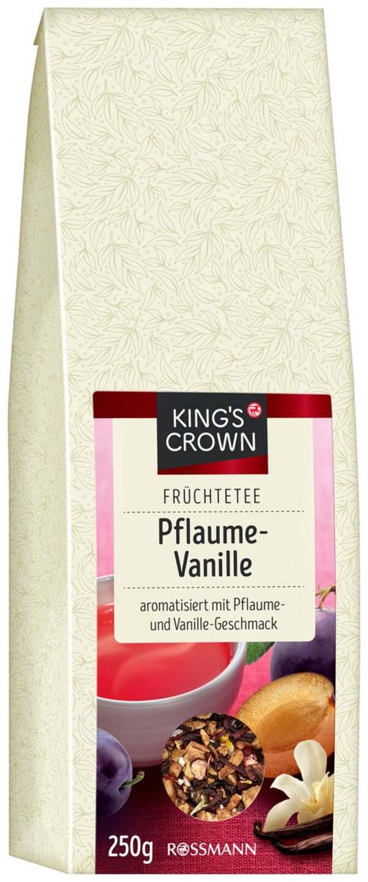 Чай фруктовий зі смаком сливи та ванілі King's Crown Pflaume-Vanille 250г Німеччина