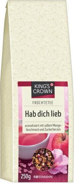 Чай фруктовий з манго та цукровими серцями King's Crown Hab dich lieb 250г Німеччина